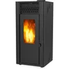 Image de SUPRA ORPHÉE 12 NOIR Poêle à granulés, 12 kW, haute efficacité, capacité réservoir de 30 kg, système de nettoyage, autonomie jusqu'à 33 heures, noir