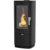 Image de Poêle à bois SUPRA MAONIE - 11,5 kW - rendement 76% - double combustion - déflecteur en vermiculite - bûches 33 cm - vertical - acier noir