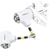 Image de Mobilis câble de sécurité à clé avec Double verrou - Compatible clé Pass - Acier trempé - Longueur: 1, 8 m - Ø 4, 5 mm - Blanc et argenté