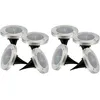 Image de Lot de 8 spots solaires ronds inox encastrable ou à piquer - LUMISKY - DECKY - LED blanc froid - Ø12 cm
