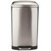 Image de Poubelle de cuisine à pédale 40L Design GREENWICH en acier Inox avec seau couvercle bombé