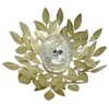 Image de GALIX Nenuphar Solaire G4495 - Metal, Or et Verre craquelé - 7 Lumens - 26 cm