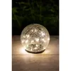 Image de Sphère solaire GALIX - Effet verre brisé - Ø 15cm - 25 LED blanches