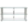 Image de NorStone Epur 3 Meuble TV 3 tablettes Finition Silver Satiné