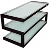 Image de NorStone Esse Noir Brillant/Verre Dépoli - Meuble TV
