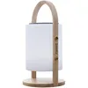 Image de Lumisky Lampe enceinte bluetooth sans fil poignée bois LED blanc/multicolore dimmable WOODY PLAY H37cm avec télécommande
