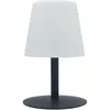 Image de Lampe de table LED sans fil Standy Mini Rock - Lumisky - H 25 cm - Gris et blanc