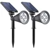 Image de Spot solaire extérieur étanche - LUMISKY - 4 LEDs blanches - 200 Lm - Tête pivotante à 90°C