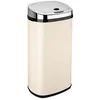 Image de KITCHEN MOVE Poubelle de cuisine automatique 42L LARGO Crème brillant en acier INOX avec cerclage