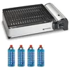 Image de KEMPER - Barbecue Portable à Gaz 1900W avec Allumage Piézo | Plaque Grill Anti-Adhésive | Kit 4 Cartouches Gaz Camping & Mallette de Transport Inclus | Léger & Sécurité CE.