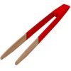 Image de Pince à toast en bambou rouge 24 cm Pebbly