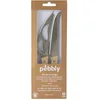 Image de PEBBLY - Set du Fromager : 2 Couteaux à Fromages en Inox et Bambou - 22 cm - 1 Couteau pour Pâte Molle et 1 Couteau pour Pâte Dure, Essentiels dans la Découpe et la Dégustation de vos Fromages