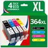 Image de 123CONSOMMABLES - 364XL - Cartouche d'encre Compatible avec HP 364 364XL pour Officejet 4620 4610 4622 Deskjet 3070A 3520 3524 Photosmart 5520 5510 5511 5512 (1 Noir / 1 Cyan / 1 Magenta / 1 Jaune)