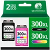 Image de 123CONSOMMABLES - Pack Compatible 2 Cartouches HP 300 XL Noir et Couleur