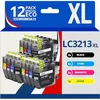 Image de 123CONSOMMABLES - LC3213 LC3211 - Cartouches d'encre Compatible pour Brother LC3213 DCP-J572DW MFC-J497DW MFC-J491DW MFC-J895DW DCP-J774DW DCP-J772DW MFC-J890DW (3 Noir / 3 Cyan / 3 Magenta / 3 Jaune)