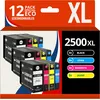 Image de 123CONSOMMABLES - PGI-2500XL - Cartouche Encre Compatible pour Canon PGL-2500 PGI 2500XL PGL2500XL pour Canon Maxify MB5150 MB5450 MB5050 MB5350 MB5050 MB5155 (3 Noir / 3 Cyan / 3 Magenta / 3 Jaune)