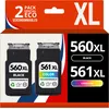 Image de 123CONSOMMABLES - 560XL 561XL - 2 Cartouches Compatibles avec Canon PG-560 CL-561 XL / 560 561XL - pour Cartouche Canon 560 561 TS5350 TS5352 TS7450 TS7451