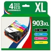 Image de 123CONSOMMABLES - 903 XL - Cartouche Compatible avec HP 903 903XL Cartouches d'encre pour HP Officejet 6950 6960 Officejet Pro 6960 6970 (1 Noir / 1 Cyan / 1 Magenta / 1 Jaune)