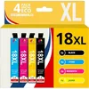 Image de 123CONSOMMABLES - T18XL - Cartouches d'encre Compatible avec Epson 18XL pour Imprimante Expression Home XP100 XP102 XP200 XP202 XP205 (Pack 4)