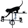 Image de Girouette chat et souris en fer forgé grand modèle