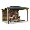Image de Abri De Piscine 12.32m² Bois Traité - THB3535.V