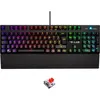 Image de Clavier Gamer - The G-Lab - KEYZ RUBIDIUM - Mécanique (Switch Rouge) - Repose Poignet - RGB - Filaire - Azerty - Noir