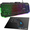 Image de Pack Gamer 3 en 1 - The G-Lab - COMBO HELIUM - Souris Filaire - Clavier Filaire - Tapis de Souris