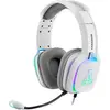 Image de The G-Lab Korp Vanadium Casque Gaming - Casque Gamer avec Micro Anti-Bruit, Audio Stéréo, LED RGB, Léger, Jack 3.5mm pour PC/PS4/PS5/Xbox One/Mac/Nintendo Switch/Tablette/Laptop/Smartphone (Blanc)