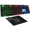 Image de Pack Gamer 4 en 1 - The G-Lab - COMBO YTTRIUM - Souris Filaire - Clavier Filaire - Tapis de Souris