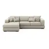 Image de CONCEPT1 White Angle Gauche Tissu Beige Foncé WHITE-ANGG-BE611