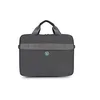 Image de Urban Factory GREENEE Sacoche Ordinateur 13-14 pouces   Housse Éco en r-PET Recyclé, Résistante à l’Eau, Protection Antichoc, Sangle Trolley, Design Compact Gris/Vert