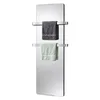 Image de CHEMIN’ARTE Sèche-Serviette Design Électrique Miroir 900W - Radiateur Vertical - 2 barres porte serviettes - 100x6x46cm - Conçu en France