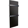 Image de CHEMIN'ARTE Radiateur Sèche-Serviette Électrique Noir 1200W - Radiateur Vertical IP24-2 Porte-Serviettes - 120 x 6 x 46 cm - Conçu en France