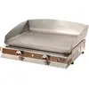 Image de Plancha TONIO - Plancha Feria 6 à 12 Personnes - Gaz Butane Propane - Plaque de Cuisson Inox   Caisson Tout Inox   6400 W   Allumage Piezzo Électronique - Fabrication 100 % française
