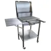 Image de Barbecue Inox Charbon de Bois sur Chariot avec Couvercle - Plancha Tonio