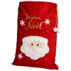 Image de Grande Hotte de Noël XL 100x60 cm   Sac Cadeaux 3D Brodé avec Motif Père Noël, Décoration et Emballage Fêtes