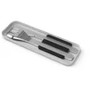 Image de MONBENTO - Set Couverts Lunch Box MB Slim Box Onyx - 3 Pièces Fourchette Couteau Cuillère - Couverts Nomades pour Bentos MB Original et MB Square - Idéal pour Travail/Ecole/Pique-Nique - Inox - Noir