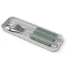 Image de monbento - Set Couverts Lunch Box Slim Natural Vert - 3 Pièces Fourchette Couteau Cuillère - Couverts Nomades pour Bentos MB Original et MB Square - Travail/Ecole/Pique-Nique - Inox -