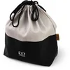 Image de monbento - Lunch Bag MB Pochette L Onyx - Sac à Lunch Box Polyester et Coton - Idéal pour contenir Bento Box MB Square + une Bouteille - Noir