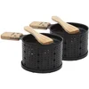 Image de COOKUT - Lumi - Une raclette à la Bougie - Faites Fondre Votre Fromage en 3 Minutes - A Table, Devant la télé ou même en Pique Nique - Spatule Bois inclues - sans électricité - Pack de 2 appareils