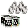 Image de LampesEcoEnergie Lot de 25 spot led encastrable complet orientable alu brossé avec ampoule gu10 230v 5w