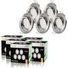 Image de LampesEcoEnergie Lot de 30 spot led encastrable complet orientable alu brossé avec ampoule gu10 230v 5w