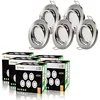 Image de LampesEcoEnergie Lot de 50 spot led encastrable complet orientable alu brossé avec ampoule gu10 230v 5w