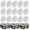 Image de LampesEcoEnergie Lot de 15 Spot led complete ronde fixe eq. 50w blanc chaud