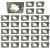 Image de LampesEcoEnergie Lot de 30 spot encastrable orientable LED carré alu brossé GU10 230V eq. 50W blanc neutre