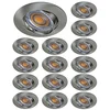 Image de Lot de 15 Spot led orientable alu brossé 230v 7w 38° blanc chaud