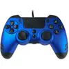 Image de Steelplay, Metaltech, manette filaire compatible PS4, PS3 et PC, manette gaming filaire avec double système de vibration, Gamepad contrôleur de jeux filaire - Bleu Saphir