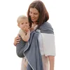 Image de NéoBulle - Sling Sergé Brisé - Portage en Écharpe sans Noeud - Installation Facile - Léger et Confortable, en Coton Bio - 100% Fabriqué en France - De la Naissance à 3-4 Ans, Anthracite