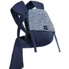 Image de NéoBulle - P'tit Evo - Porte-Bébé Hybride - Ceinture Clipsable - Larges Bretelles en Tissu d'Écharpe Croisées - 100% Coton Bio - Fabriqué en France - De la Naissance à 2 Ans, Indigo
