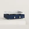 Image de Plancha gaz Simplicity 2 feux inox Plaque inox massif 6 mm d'épaisseur Plaque de cuisson de 57 x 41 cm Puissance de 5 kw avec 2 brûleurs Inox Bleu marine